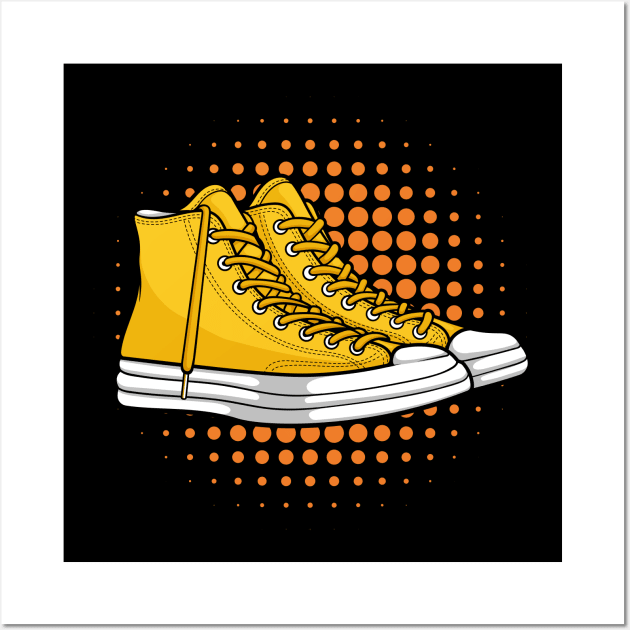 High Yellow Skate Sneaker Wall Art by milatees